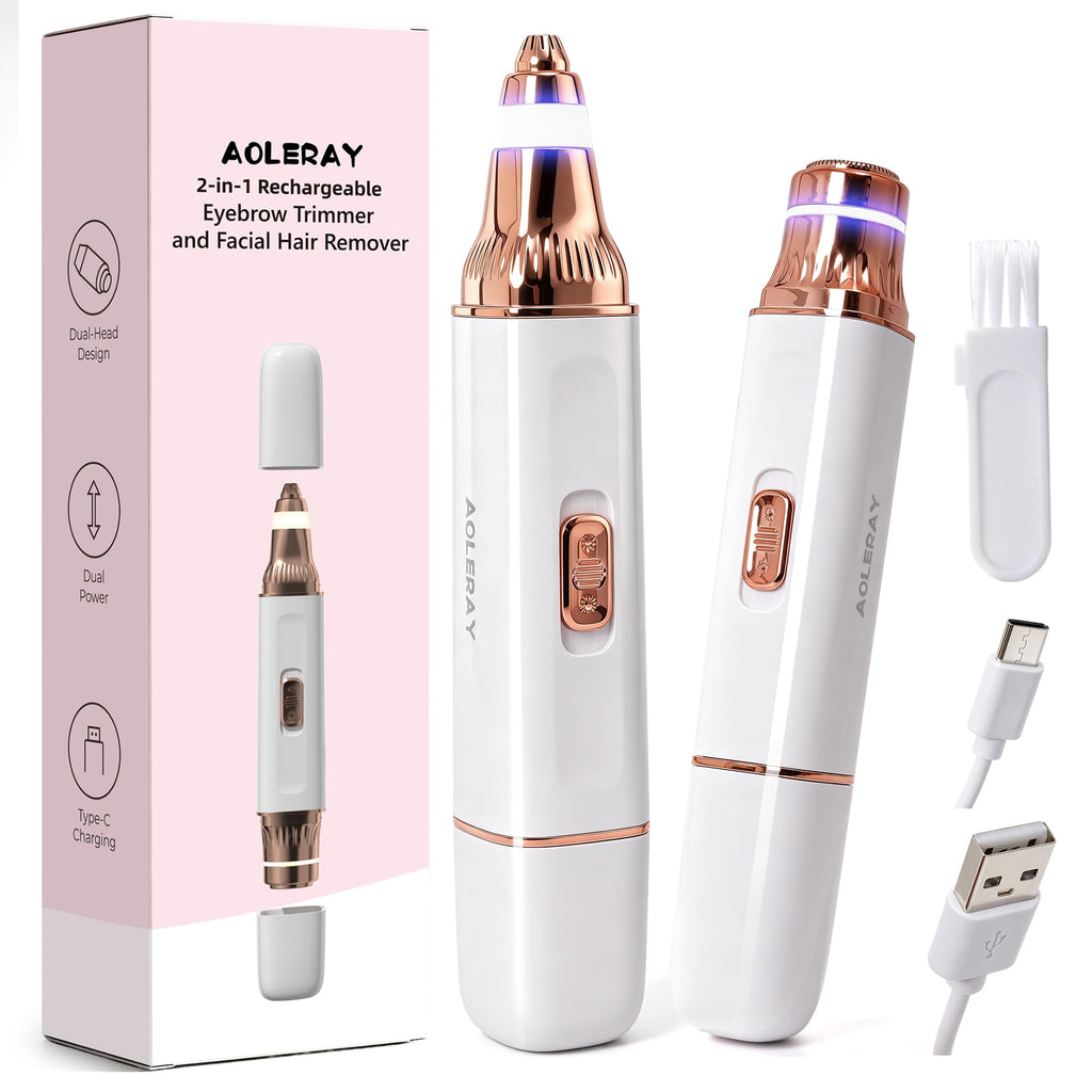 2-in-1 Eyebrow Trimmer & Facial Hair Remover K545