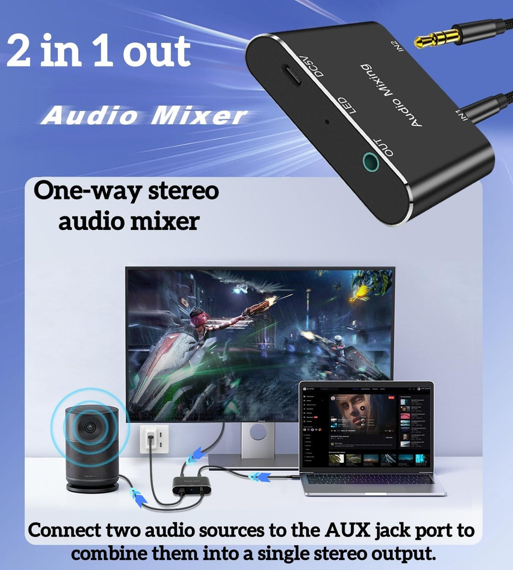 2 Channel Stereo Audio Mixer Q33254