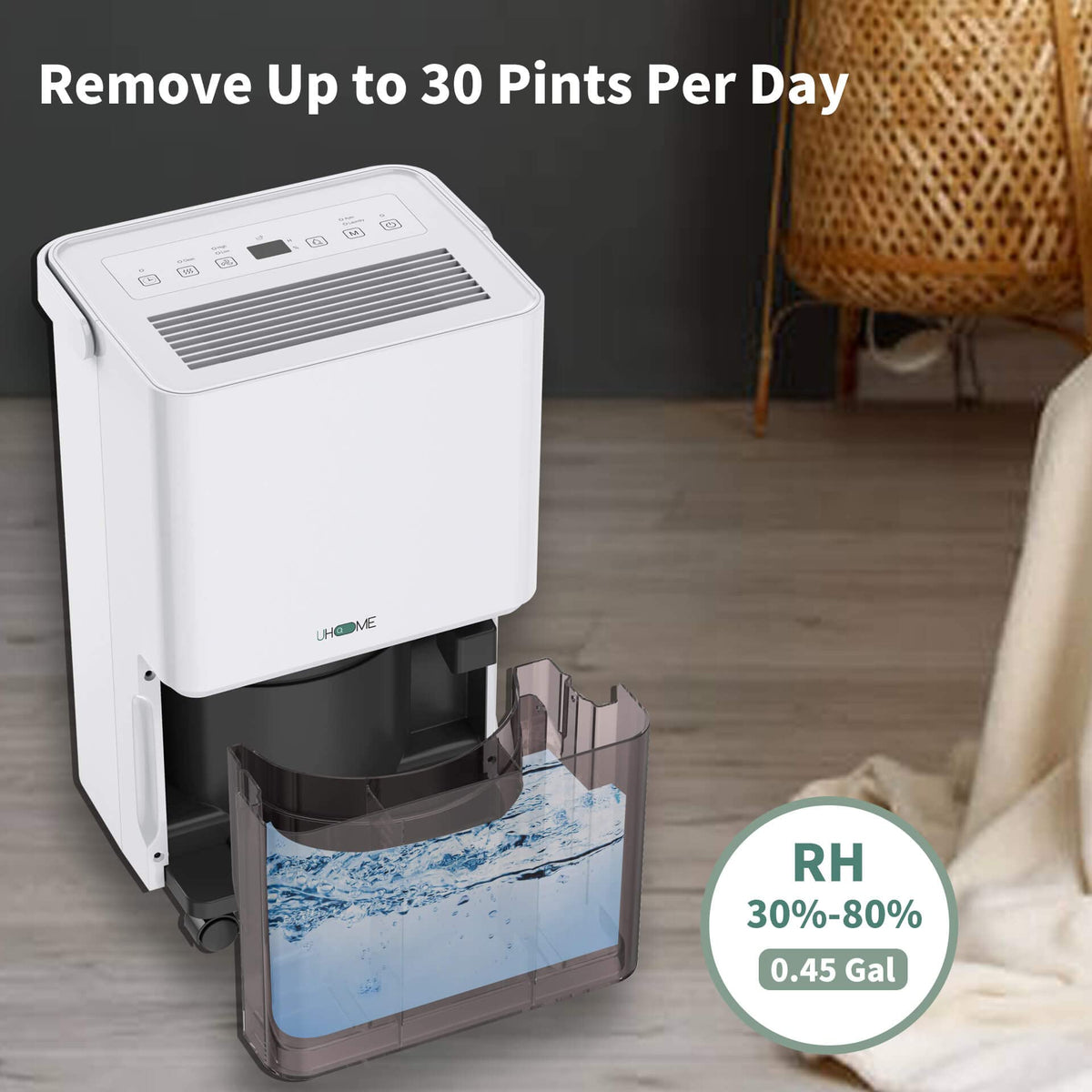 30 Pint Dehumidifier with Activated Carbon Filter D5666
