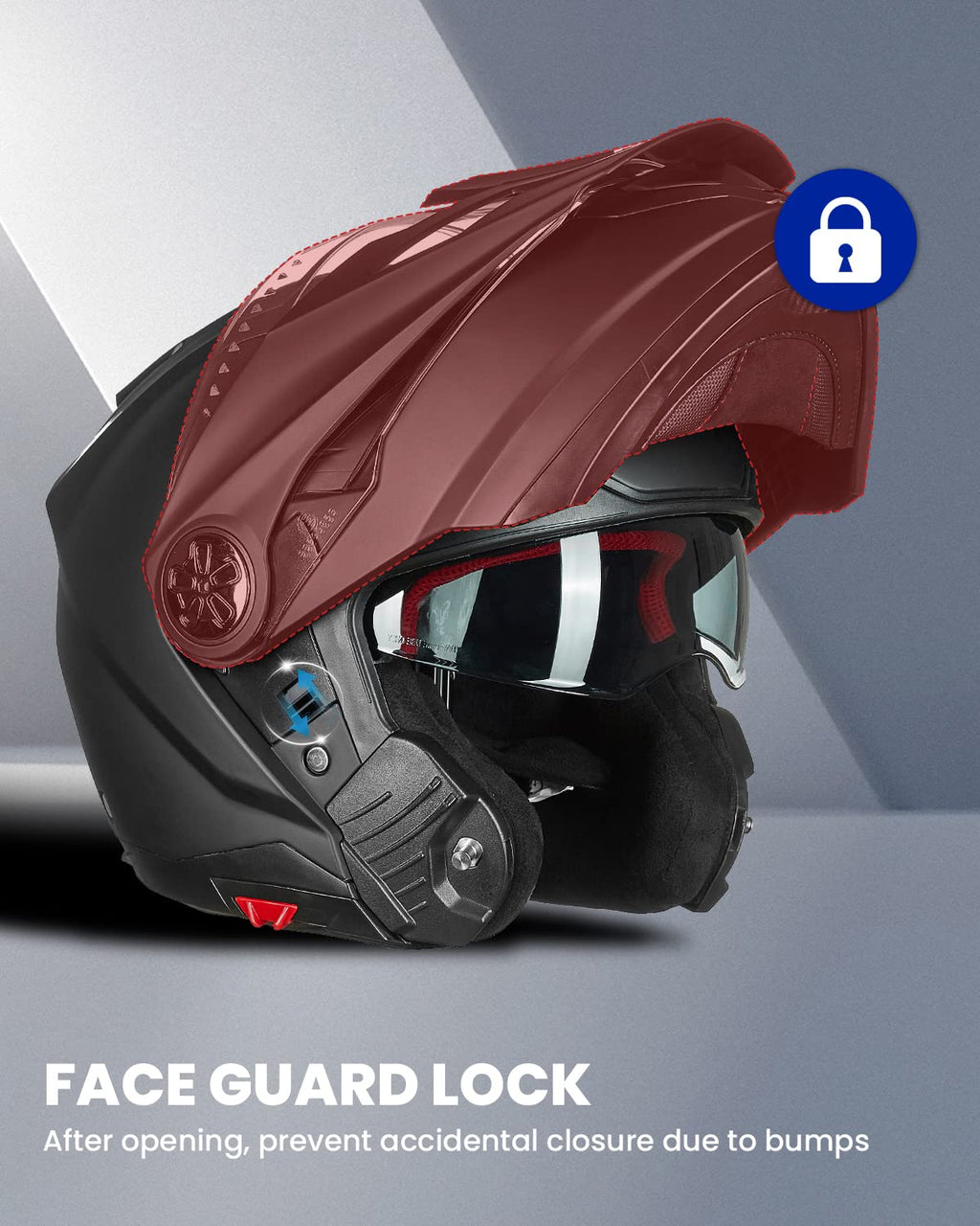 Full Face Modular ATV Helmet with Anti Fog Visor W193