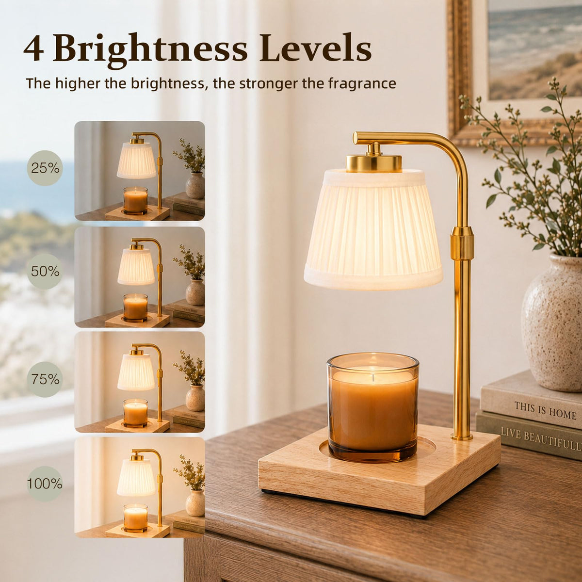Candle Warmer Lamp with Timer and Dimmable Table Lamp V318