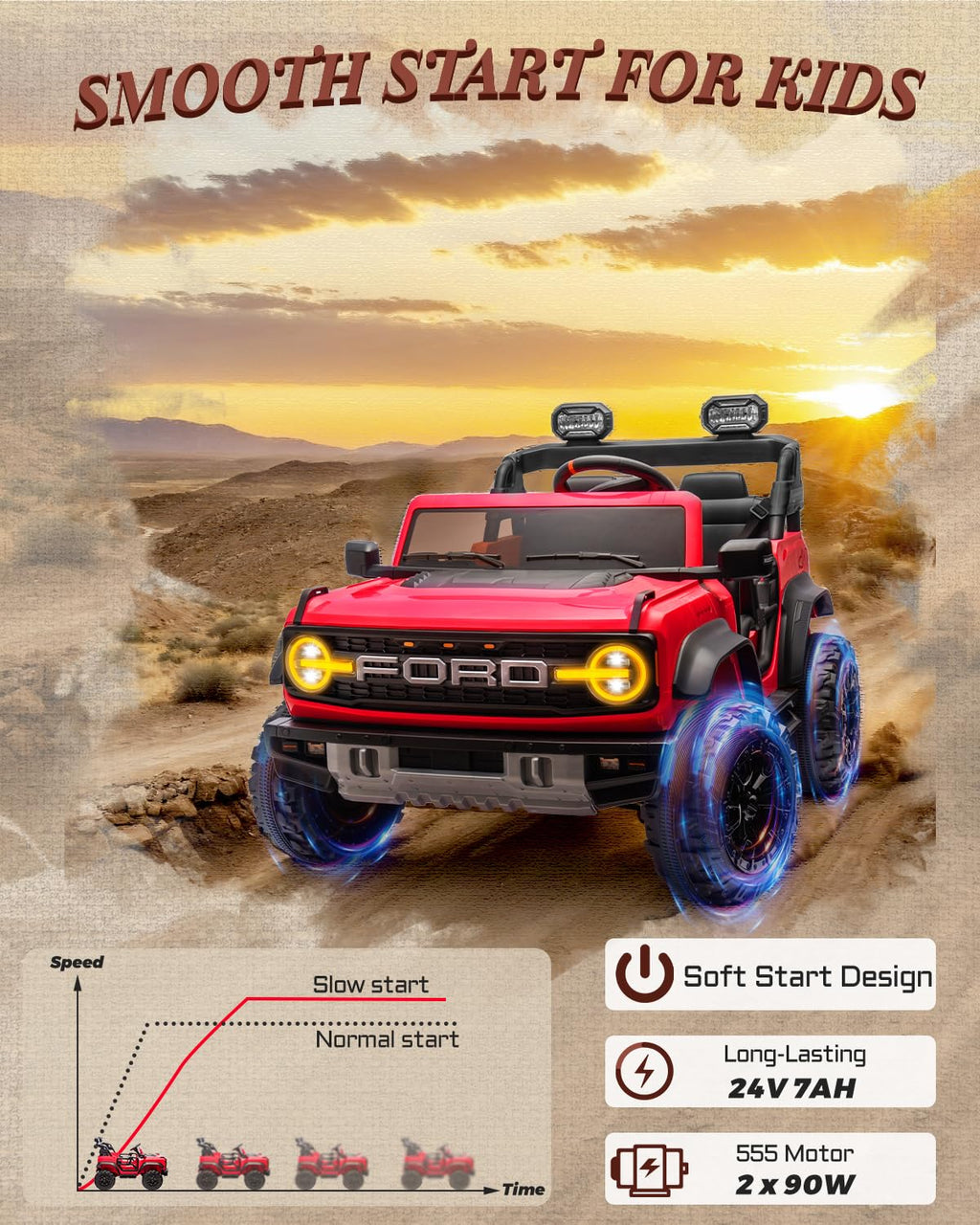 24V 2 Seater Kids Electric Ride on Truck with Remote Control E3103