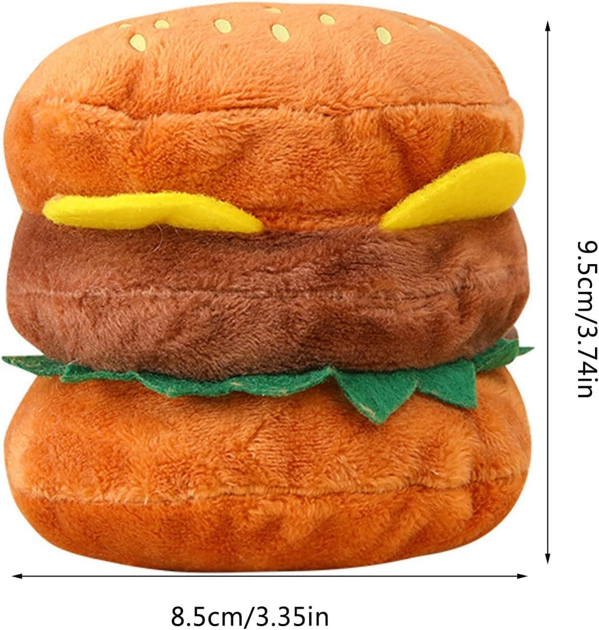 Hamburger Shape Dog Plush Squeaky Toy L2176