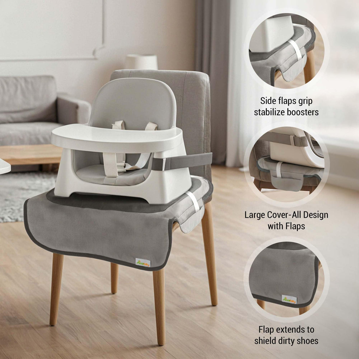 Extra Large Grey Booster Chair Protector Cover F48597