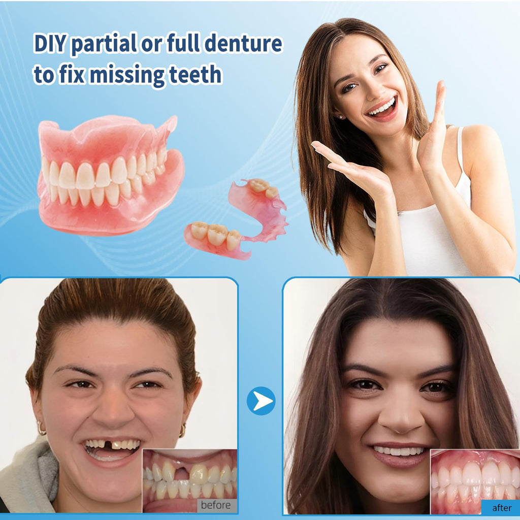 DIY Denture Full Set of Top and Bottom Fake Teeth W420500