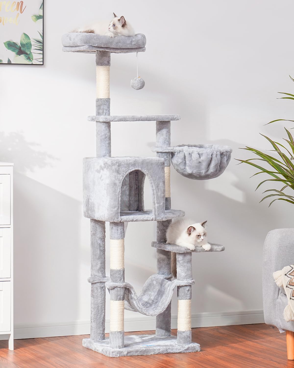 Cat Tree, Multi-Level Sisal Covered Scratching Posts X171532