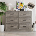 Ash Grey 6 Drawer Wood Dresser G8272