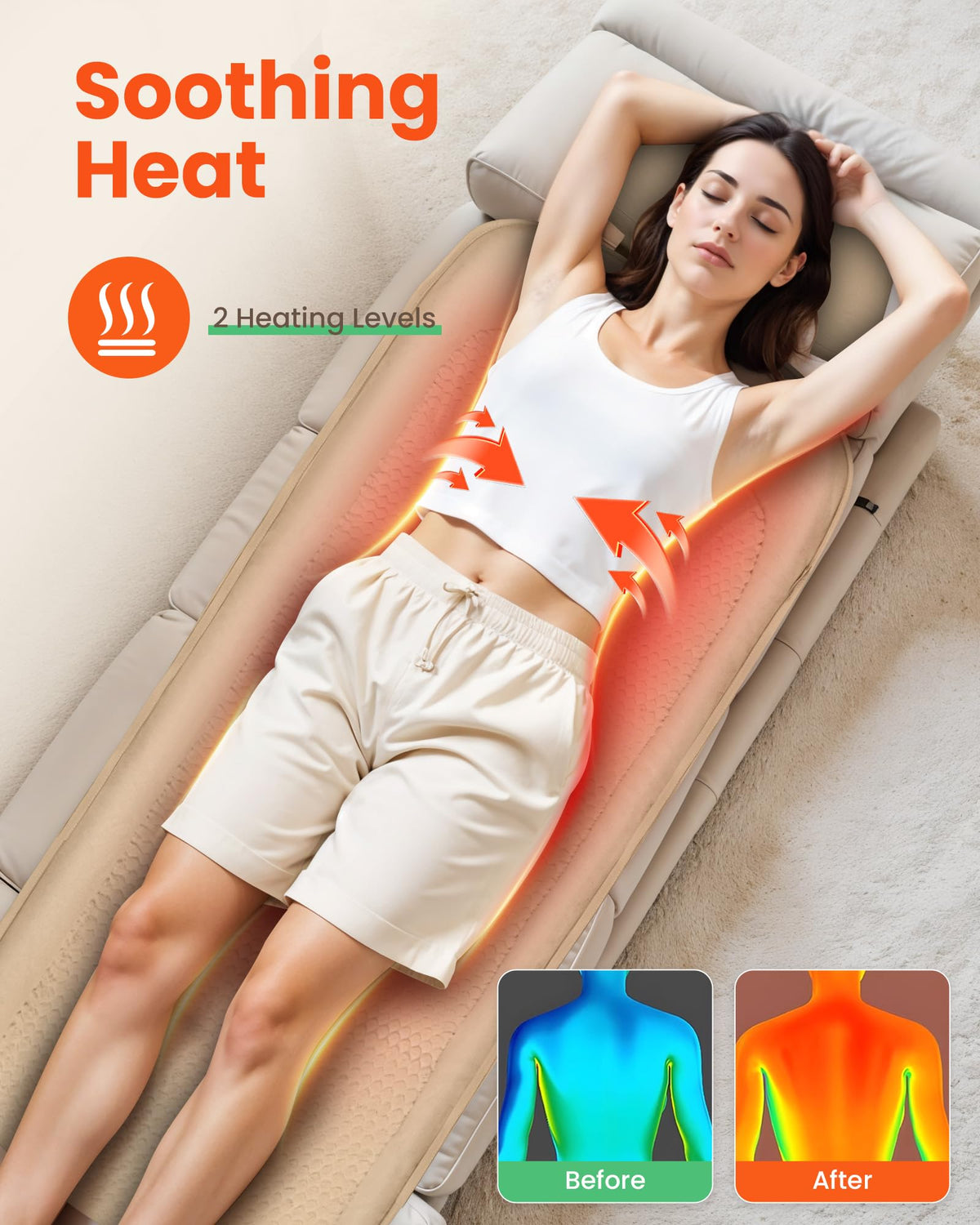 Foldable Full Body Massage Mat with Heat and Vibration Y174934