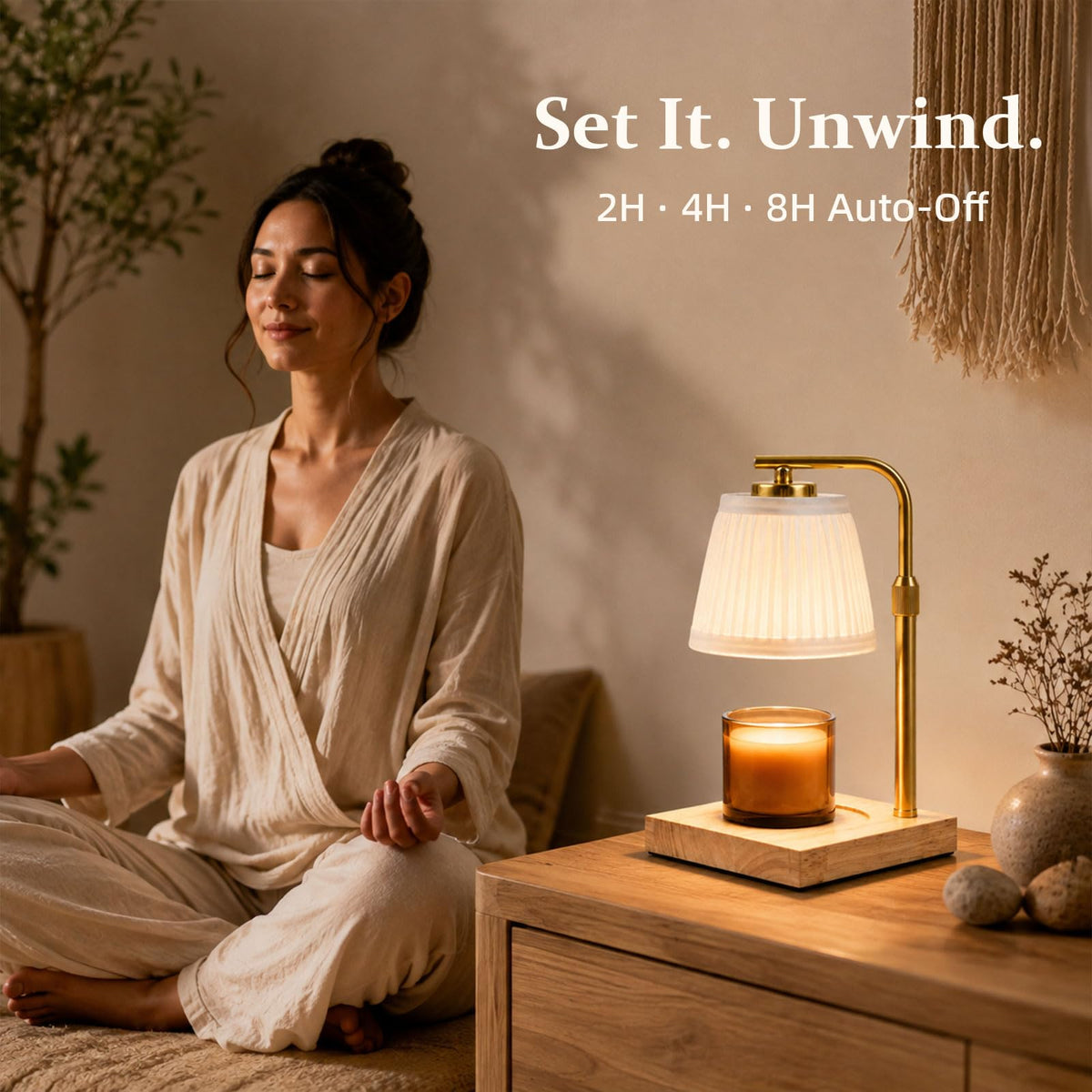 Candle Warmer Lamp with Timer and Dimmable Table Lamp V318