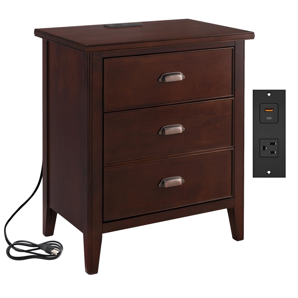 Chocolate Cherry Nightstand Side Table E178829