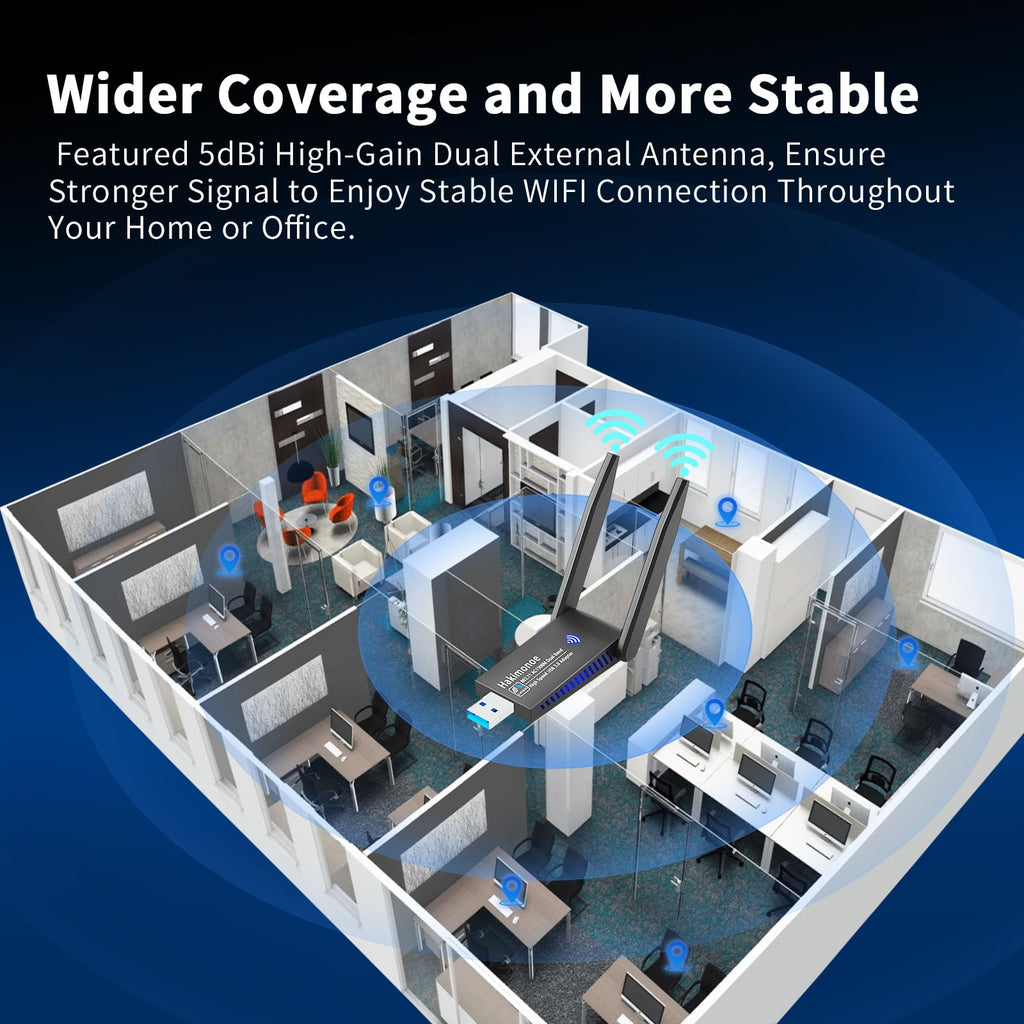 USB 3.0 AC1300Mbps Dual Band WiFi Adapter D302776