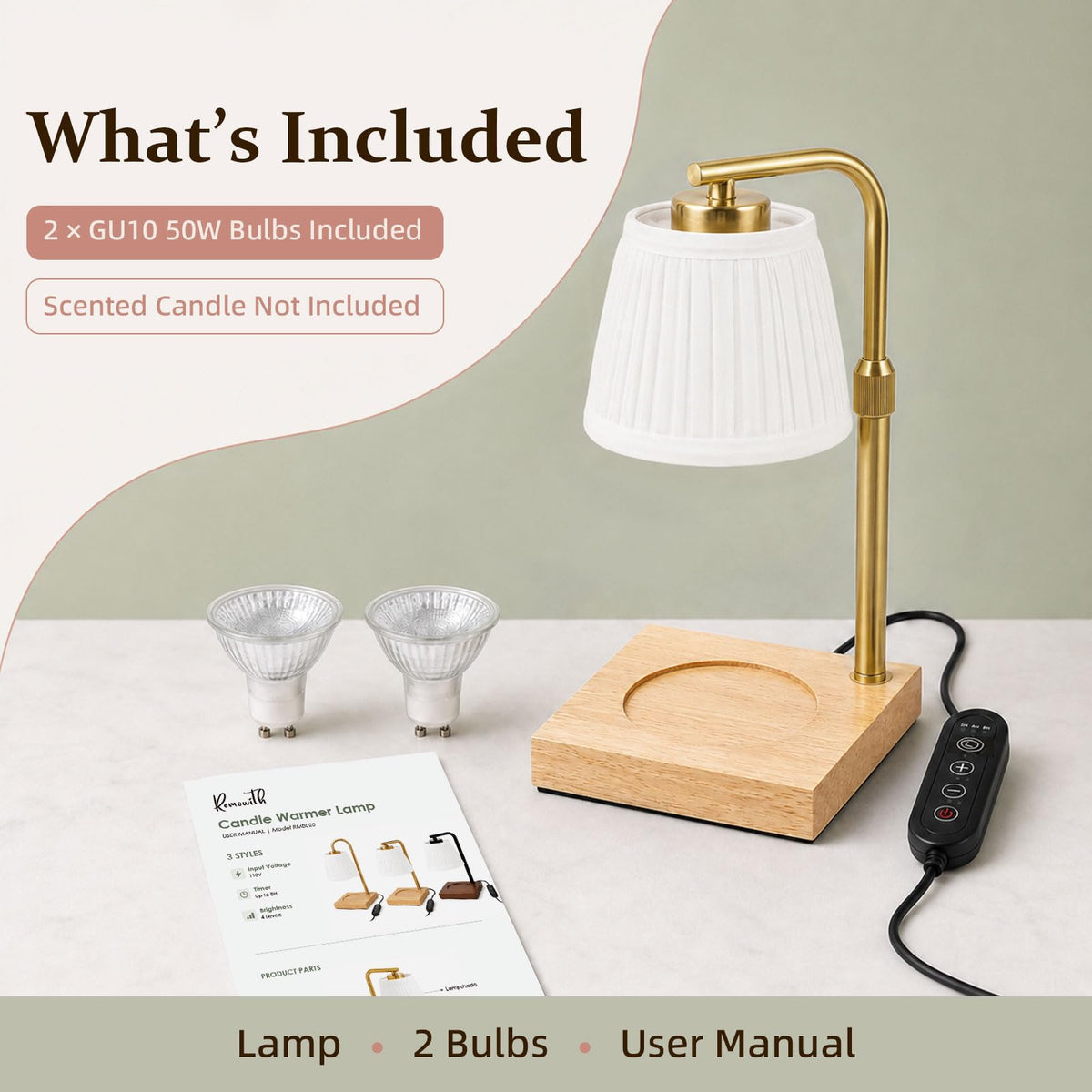 Candle Warmer Lamp with Timer and Dimmable Table Lamp V318