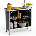 Aluminum 2-Tier Folding Camping Table with Carrying Bag A52421