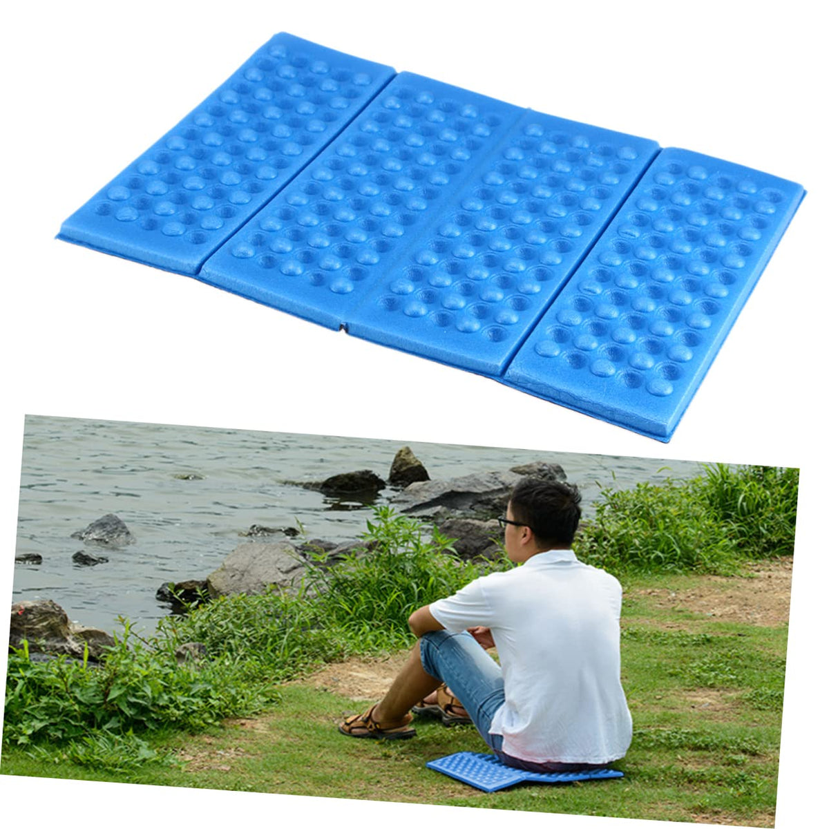 2 PCS Portable Folding Outdoor Seat Cushions G382615
