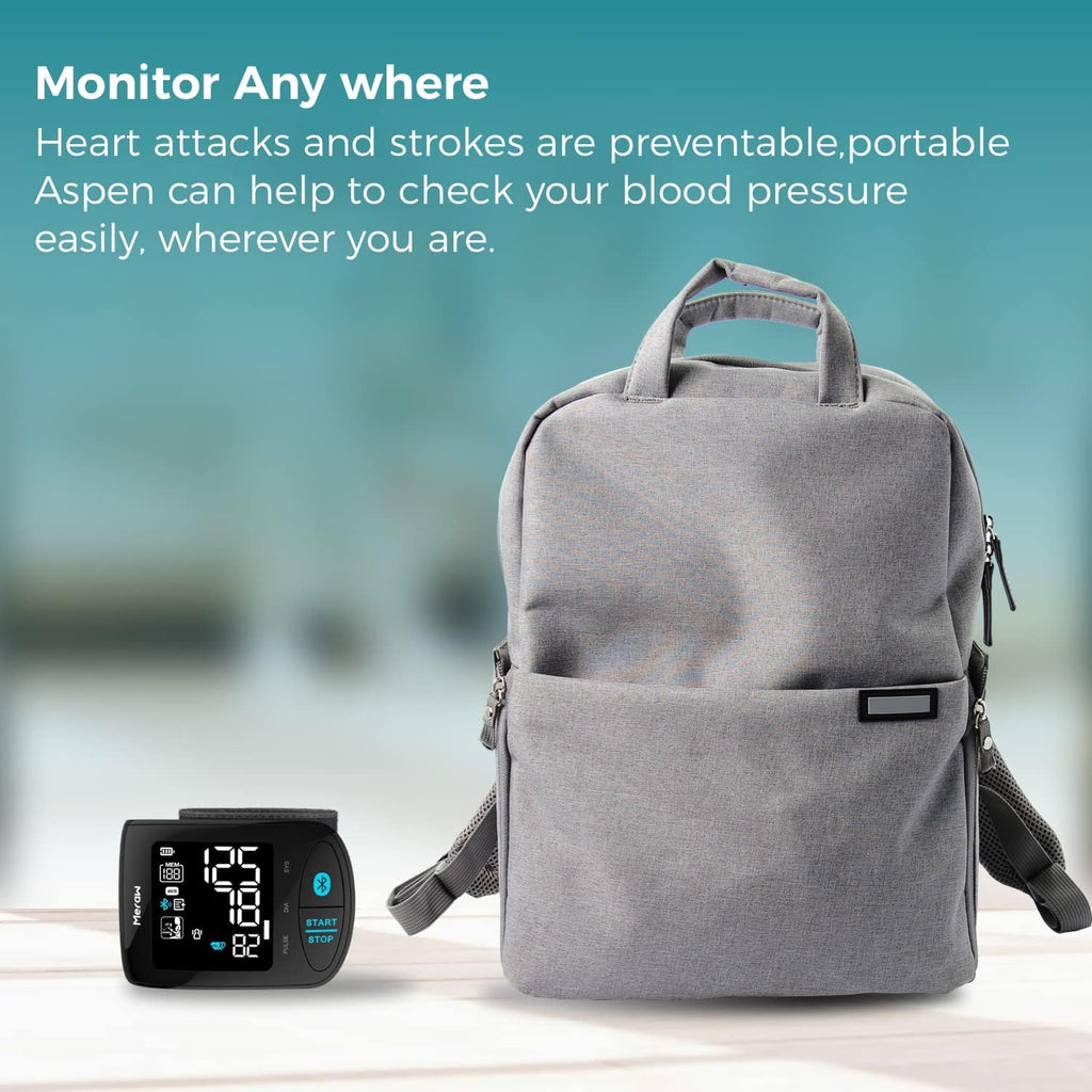 Blood Pressure Monitor Adult Cuff Wrist Automatic Bluetooth Black F23963