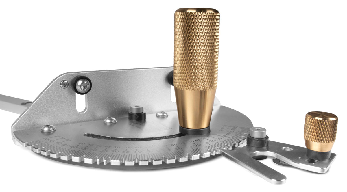 Steel and Brass Miter Gauge with 27 Angle Stops B73852