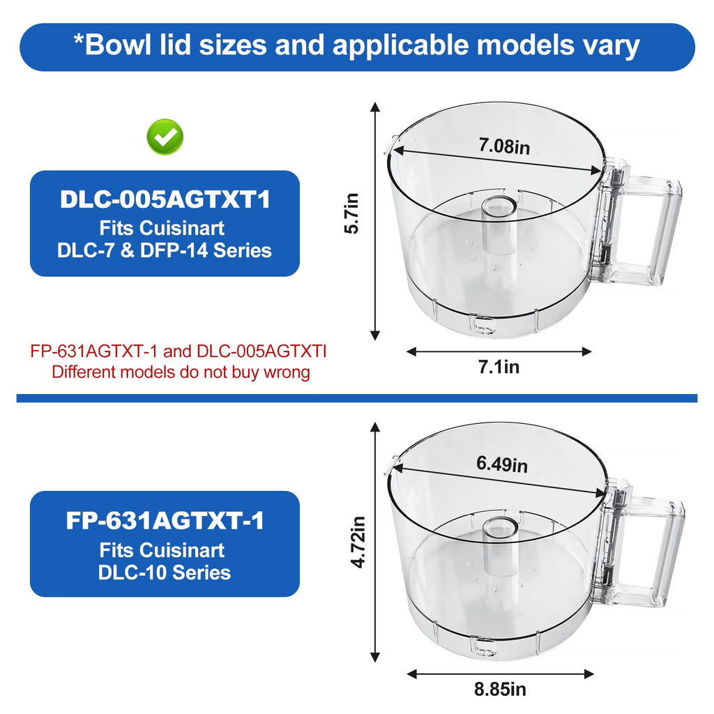 14-Cup Food Processor Working Bowl with 4 Locking Clips E6569