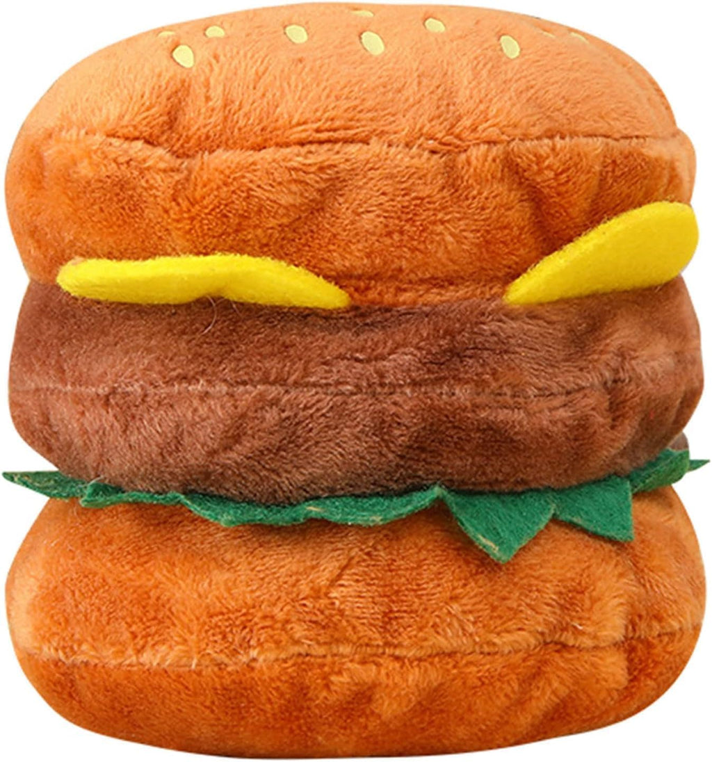 Hamburger Shape Dog Plush Squeaky Toy L2176