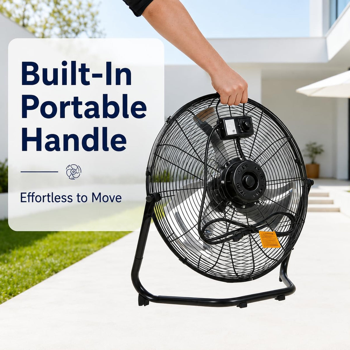 20 Inch Industrial Floor Fan, 3 Speeds, 360° Tilt G730