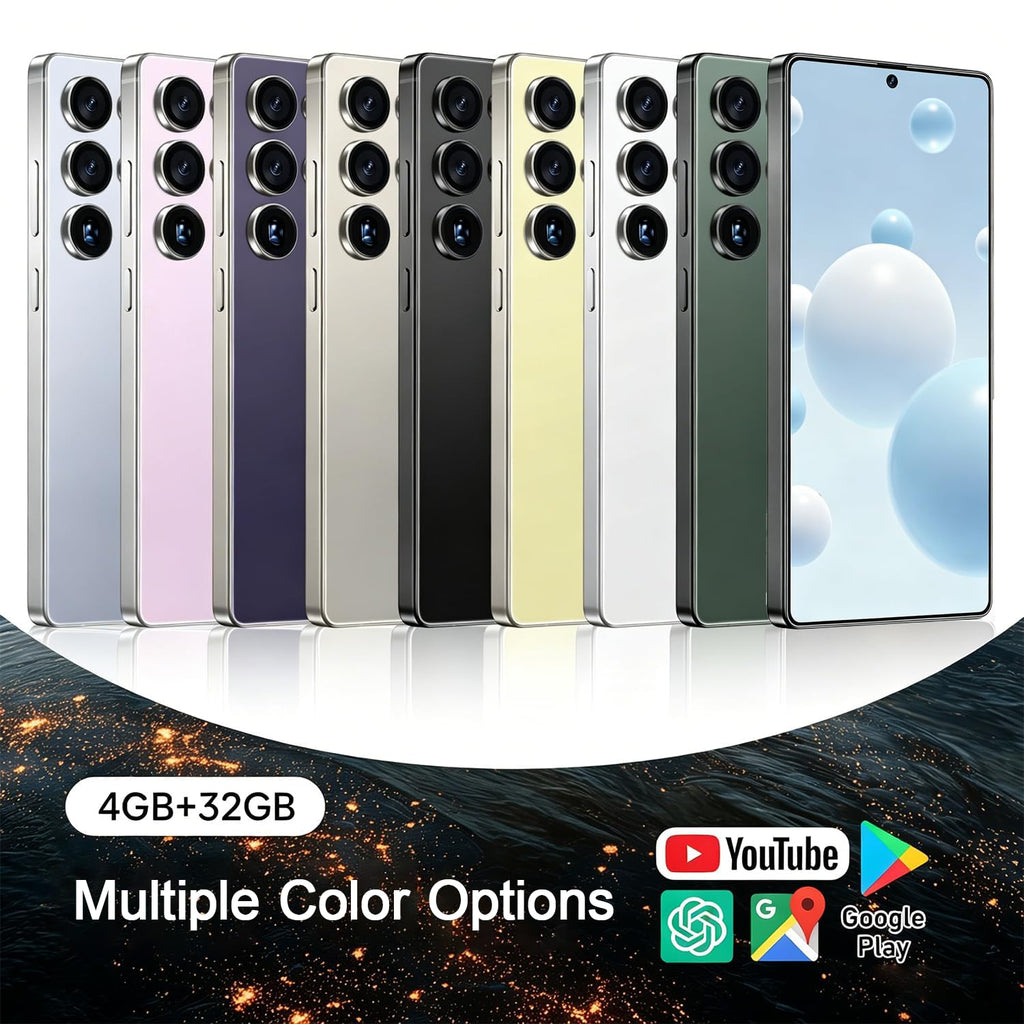 Unlocked 4G Smartphone 6.6" HD Display 4GB+32GB Dual SIM Android 12.0 Black C17309