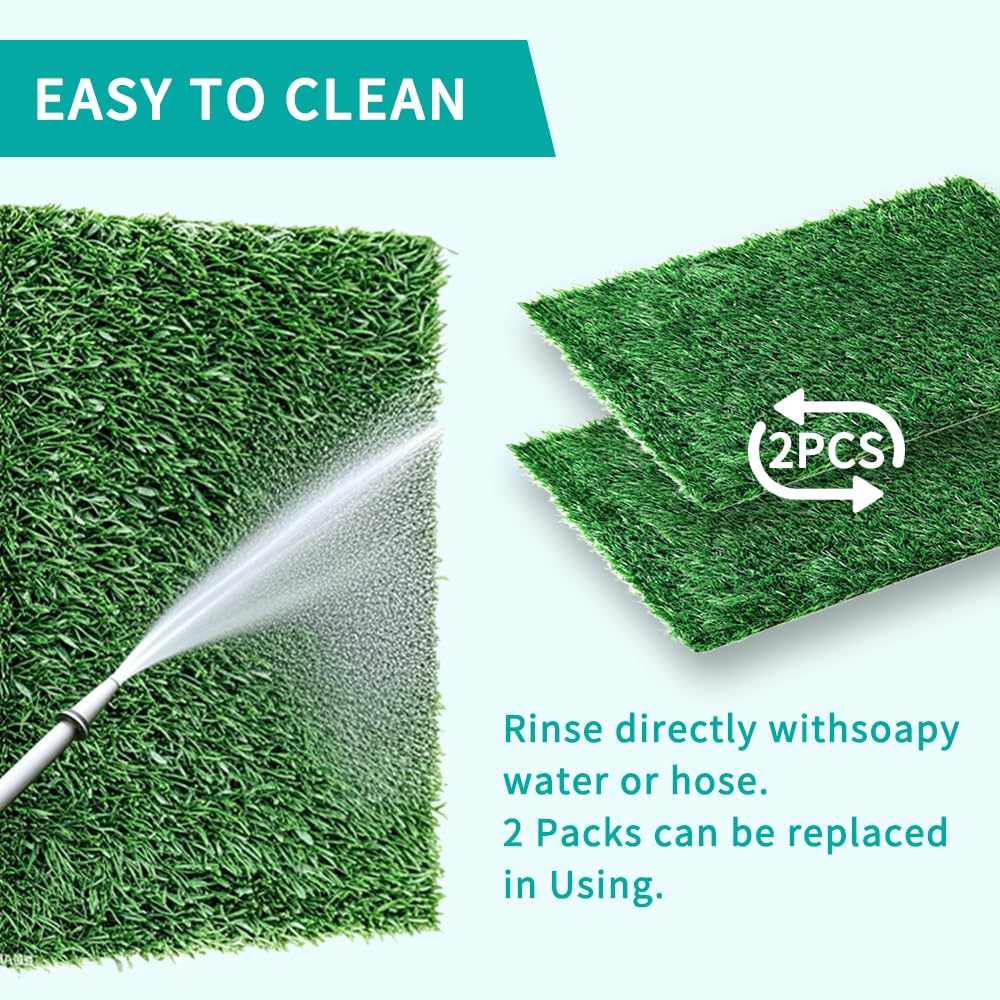 Artificial Turf Dog Grass Pad with Tray 30"X20" W256