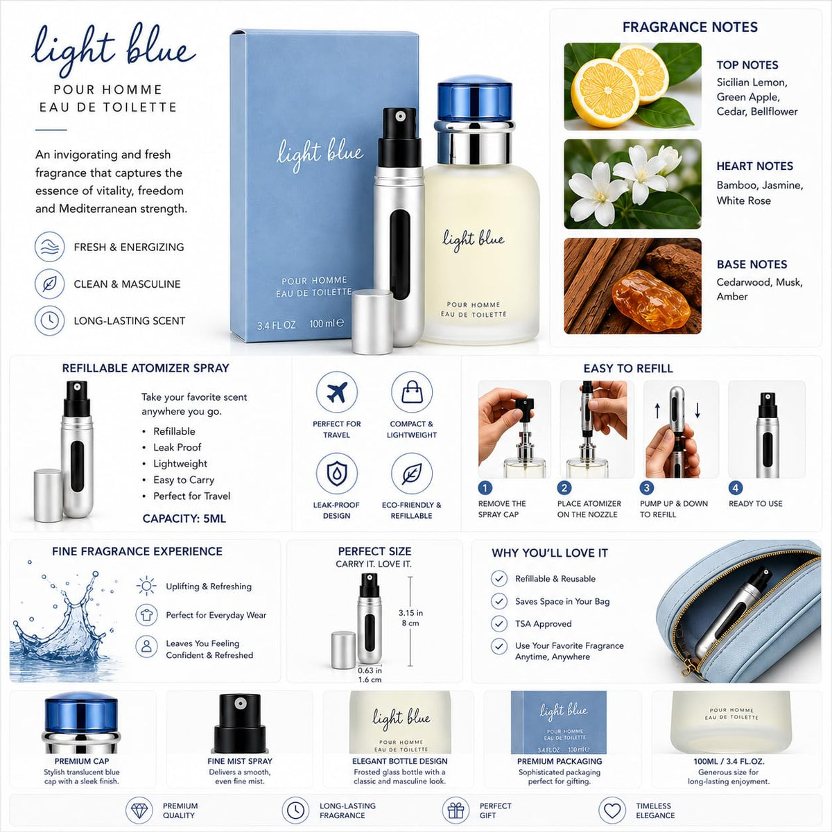 Light Blue 4.2 oz Eau De Toilette Spray Z62519