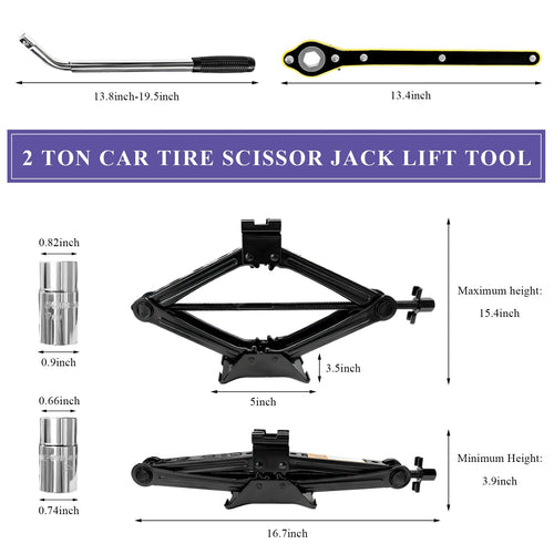2 Ton Scissor Jack with Lug Wrench R800
