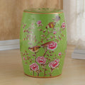 Hand-Painted Ceramic Drum Stool W60862