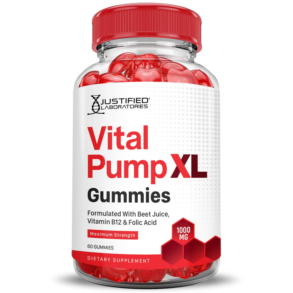 Vital Pump XL Performance Gummies 1000MG Beet Juice B12 Vegan Non GMO 120 Gummys Q667494