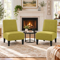 Green Upholstered Accent Chair Set of 2 Q6650