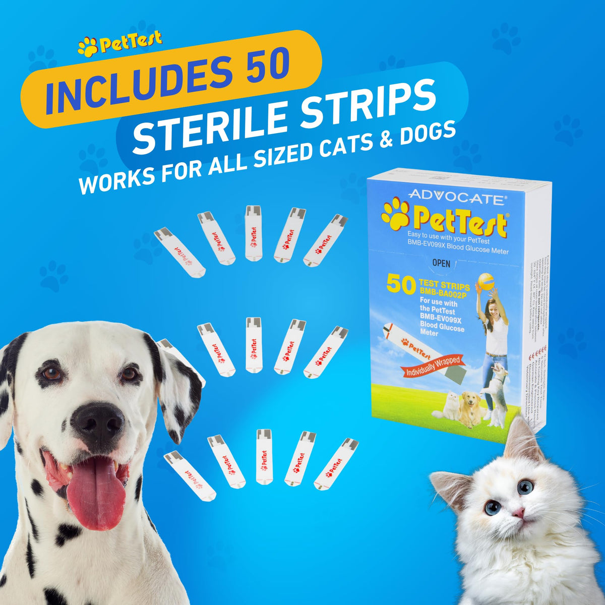 Blood Glucose Test Strips for Dogs & Cats, 50 M41729