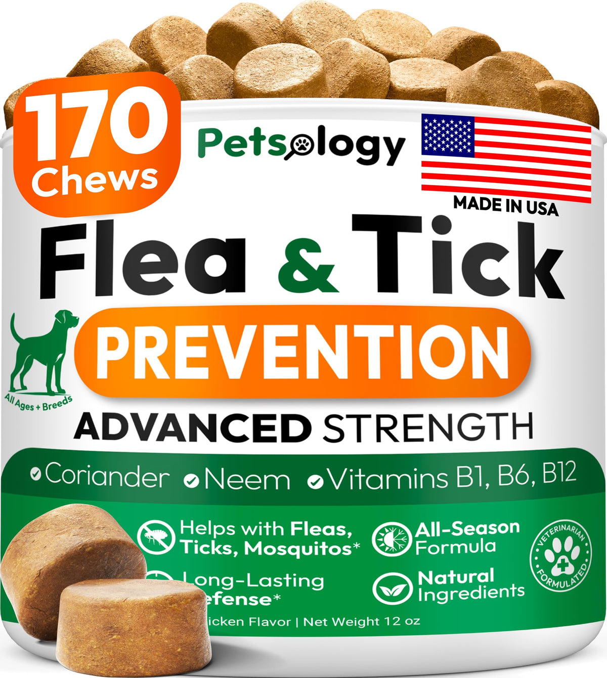 Flea and Tick Prevention for Dogs Soft Chewables Y476