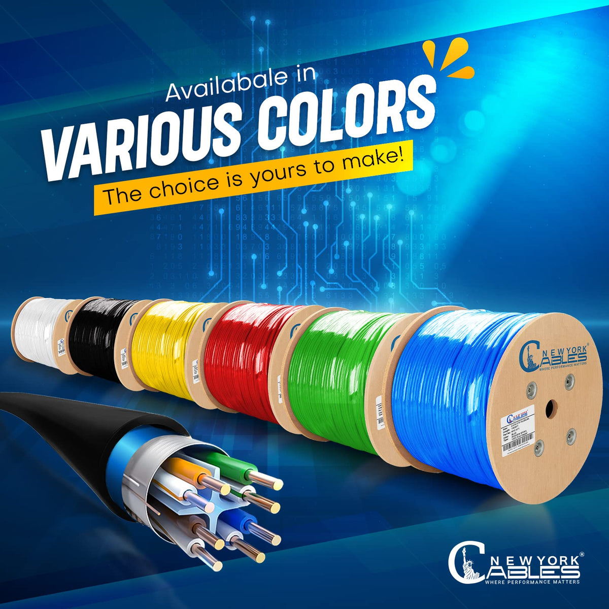 Cat6 Shielded Plenum Cable 1000FT Solid Bare Copper Ethernet Cable Q6537