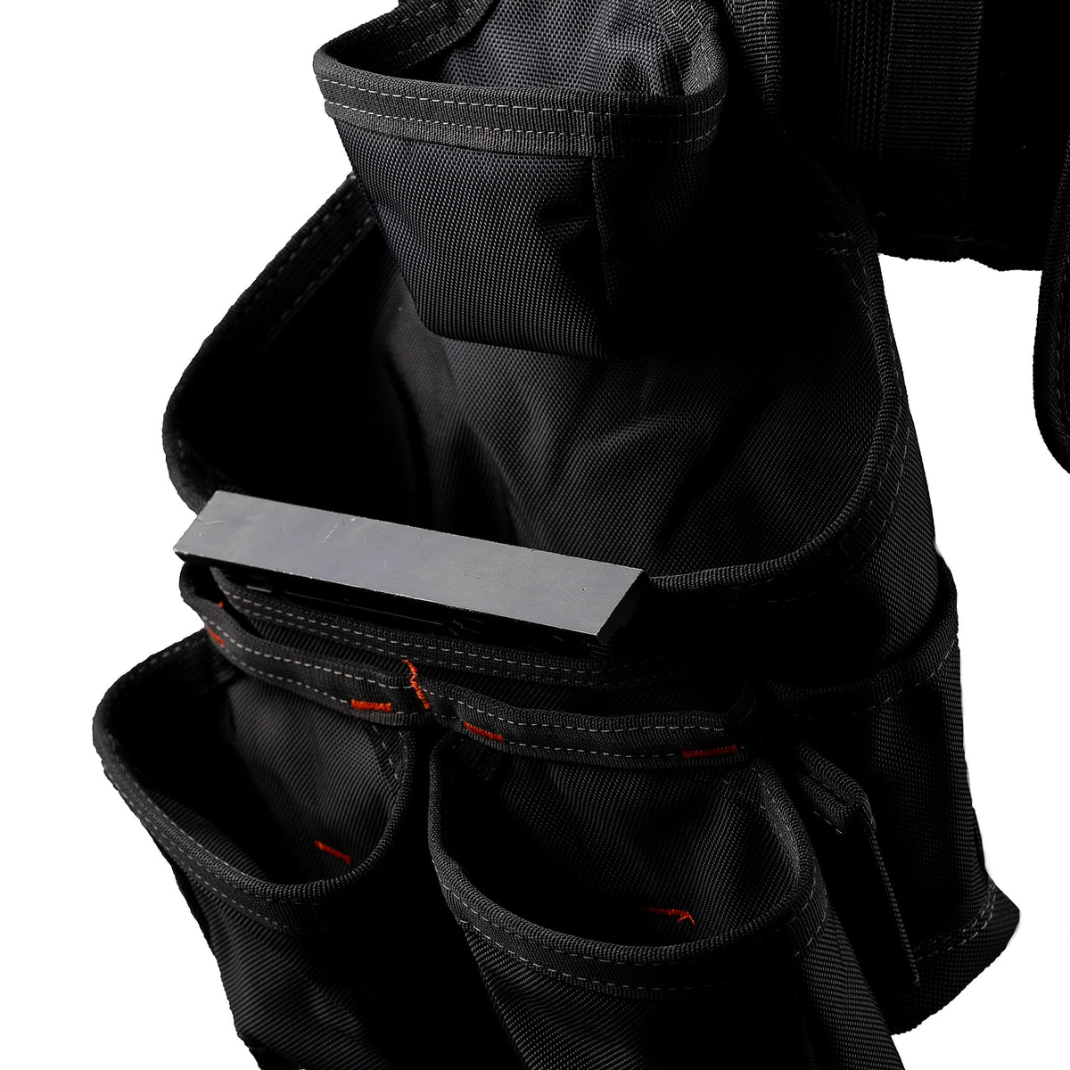 Black 1680 Denier Poly Carpenter’s Tool Belt with Suspenders R87657