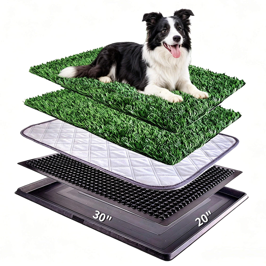 Artificial Turf Dog Grass Pad with Tray 30"X20" W256