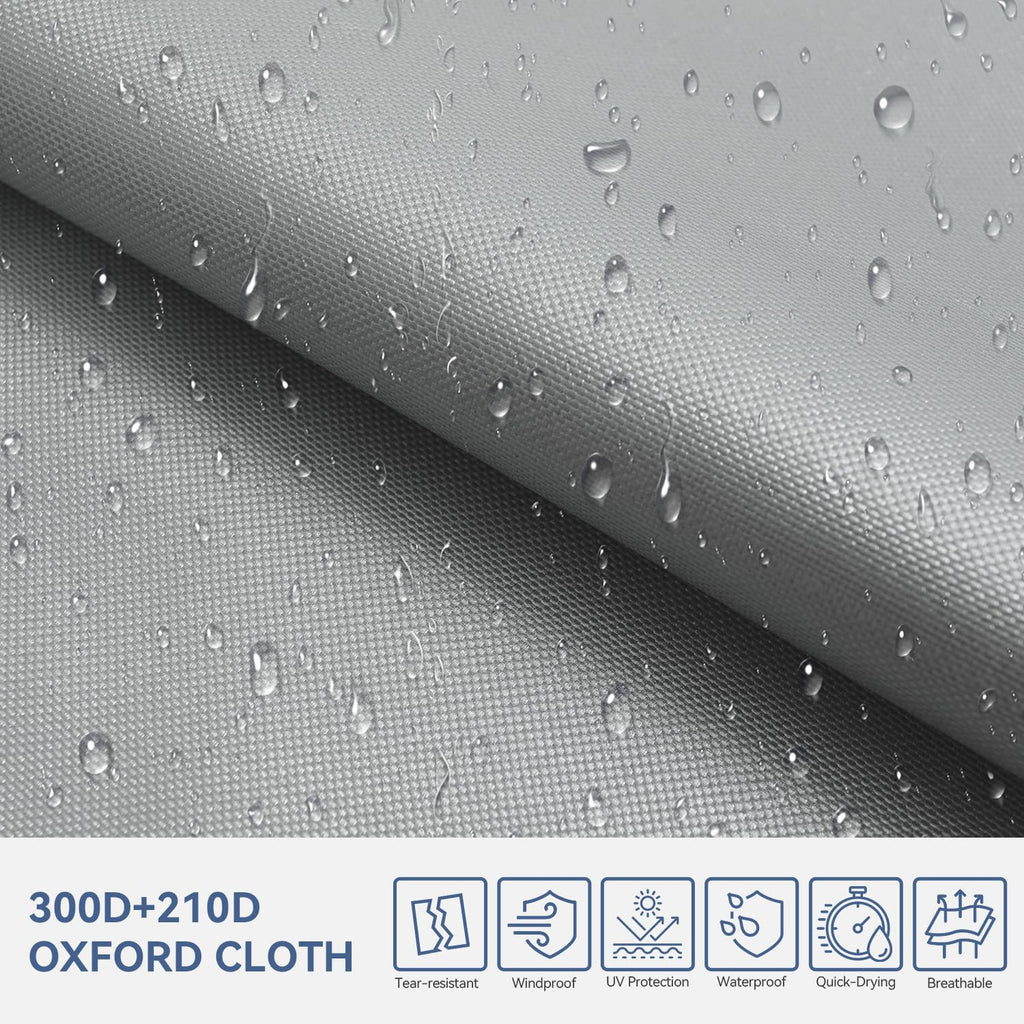 300D Oxford 27-30ft Camper Cover with Jack Cover, 4 Tire Covers and Gutter Cover Z6090