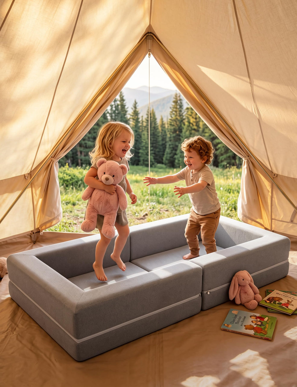 54" Portable Foldable Foam Toddler Bed R1779