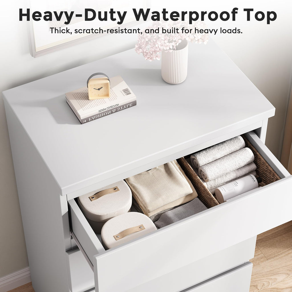 White 4 Drawer Wood Dresser X315468