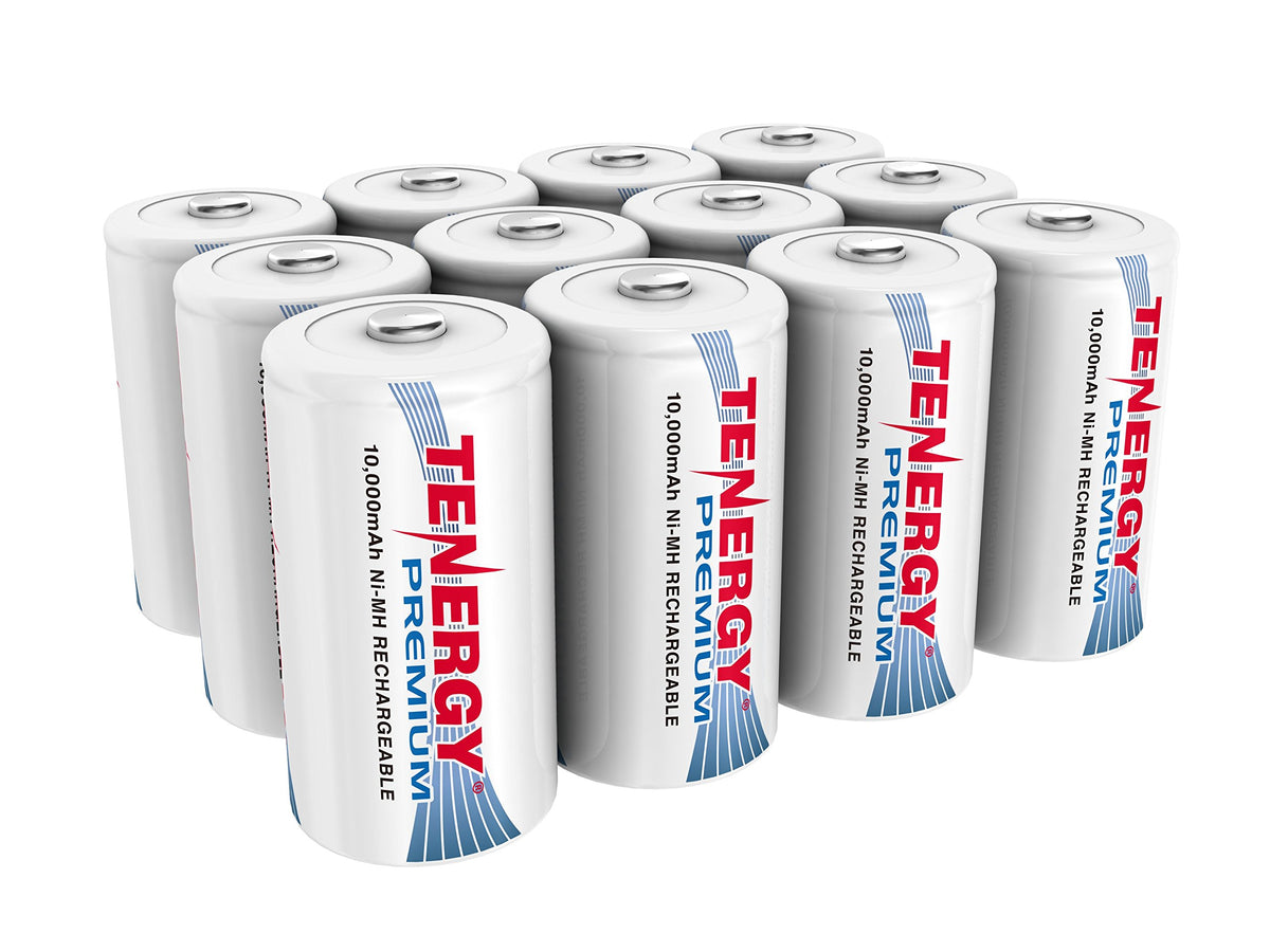 12 pcs D NiMH Rechargeable Batteries R2214