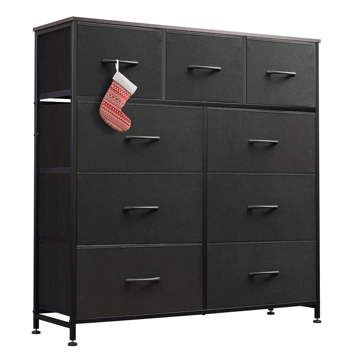 Charcoal Black 3 7 9 Drawer Dresser Set I9234