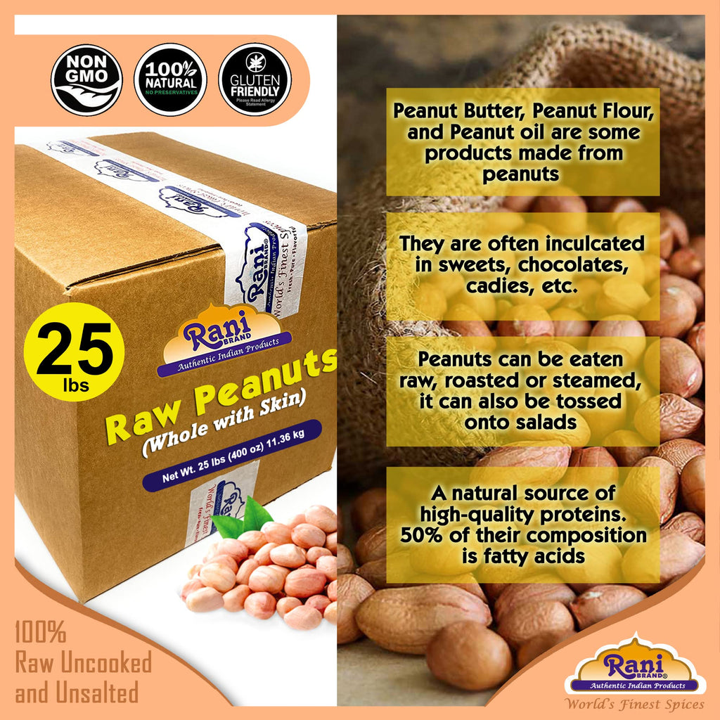 Raw Whole Peanuts With Skin 25lbs Bulk Box U930693