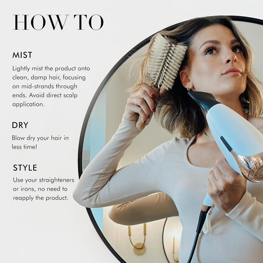Blow Dry Spray with Heat Protection and Frizz Control 4 fl oz X521