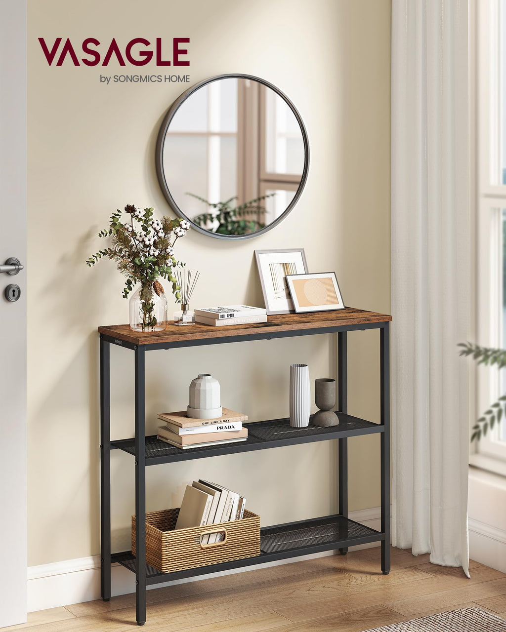 31.5" Narrow 3 Tier Console Table D473