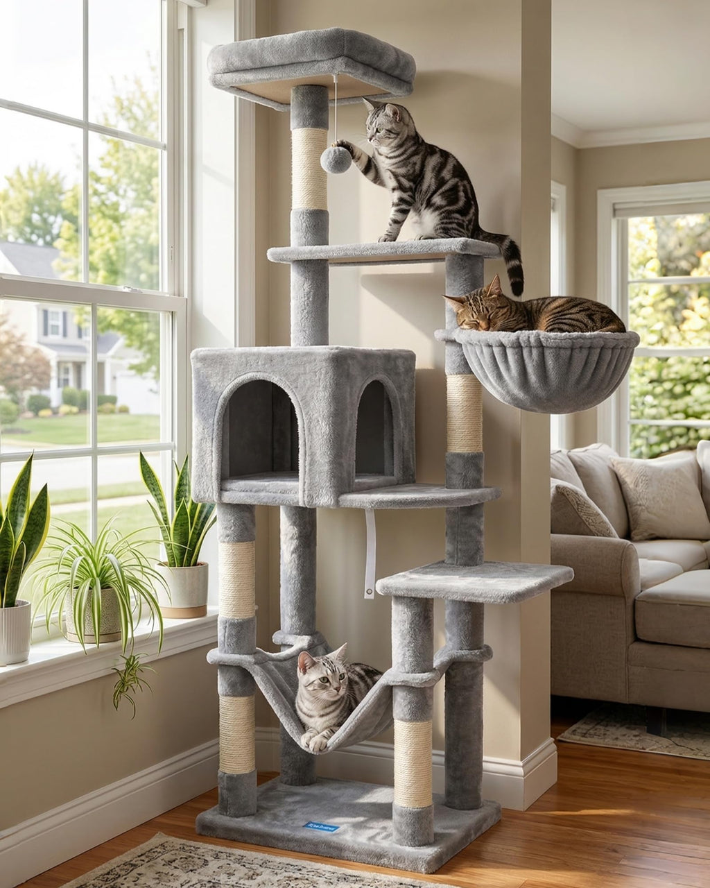 Cat Tree, Multi-Level Sisal Covered Scratching Posts X171532