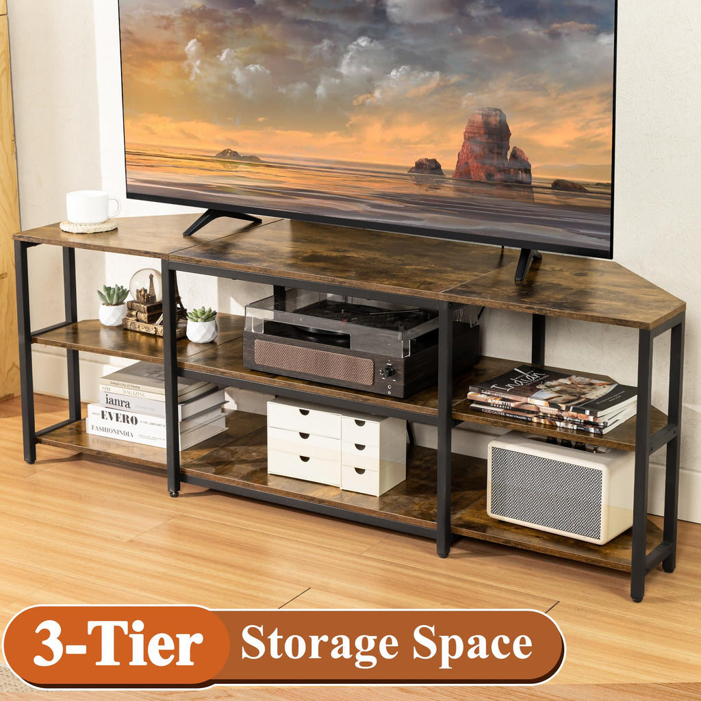 Corner TV Stand with Power Outlet O8498