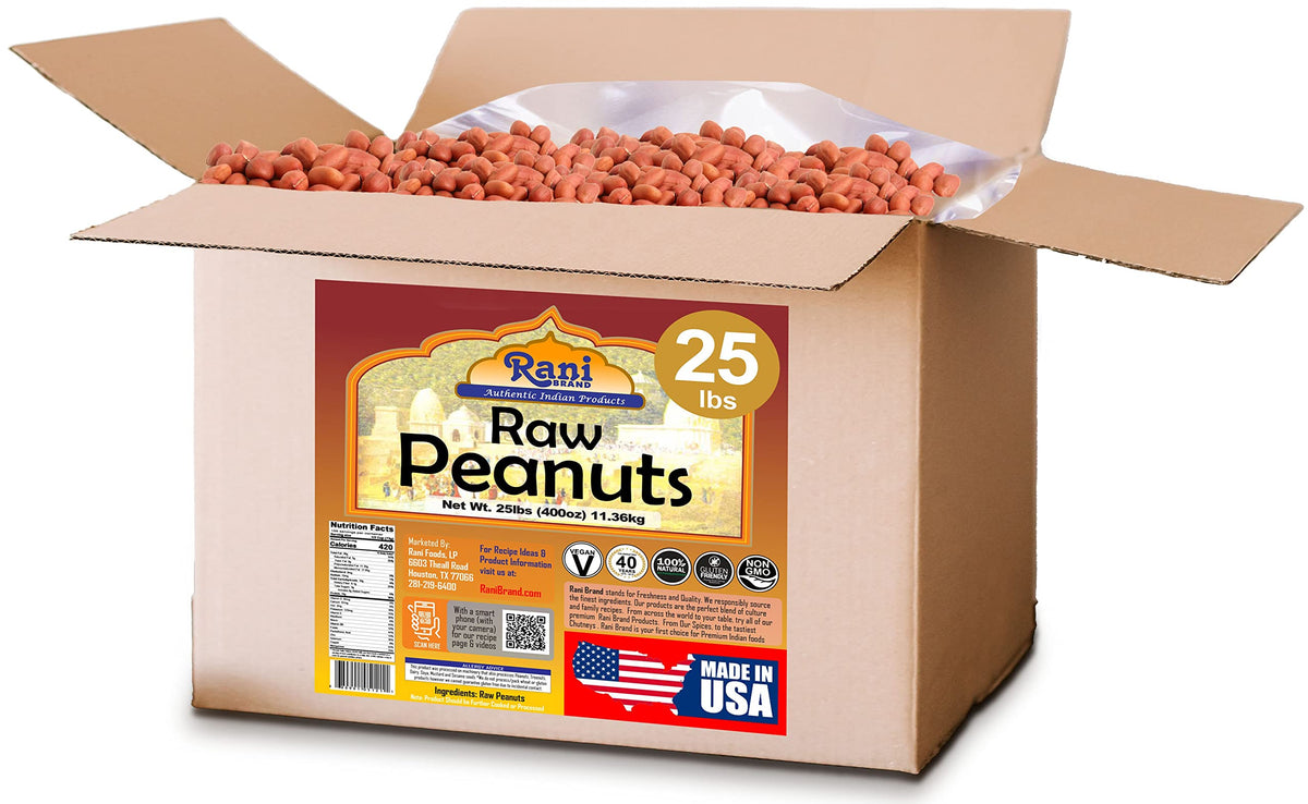 Raw Whole Peanuts With Skin 25lbs Bulk Box U930693