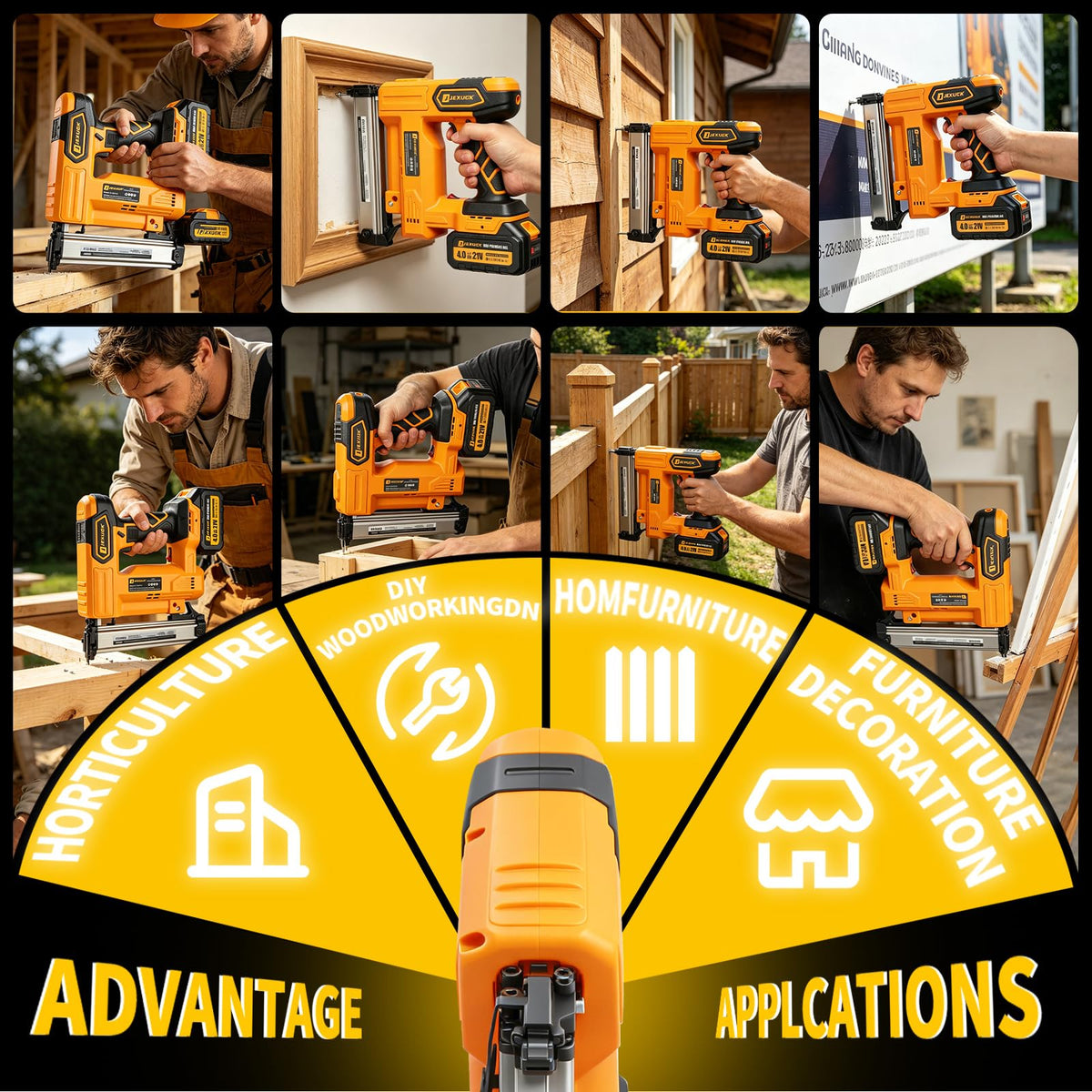 Cordless Nail Gun with Battery S8252