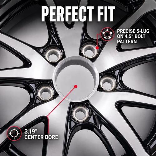 2 Pack Trailer Tire Rim Assembly Black H907064
