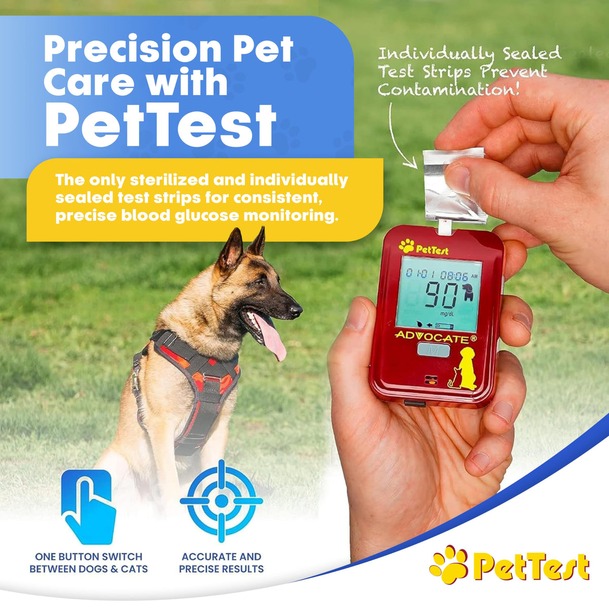 Blood Glucose Test Strips for Dogs & Cats, 50 M41729