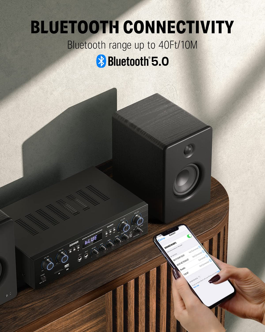 4 Channel 440W Peak Power Bluetooth Stereo Audio Amplifier Receiver Z17627